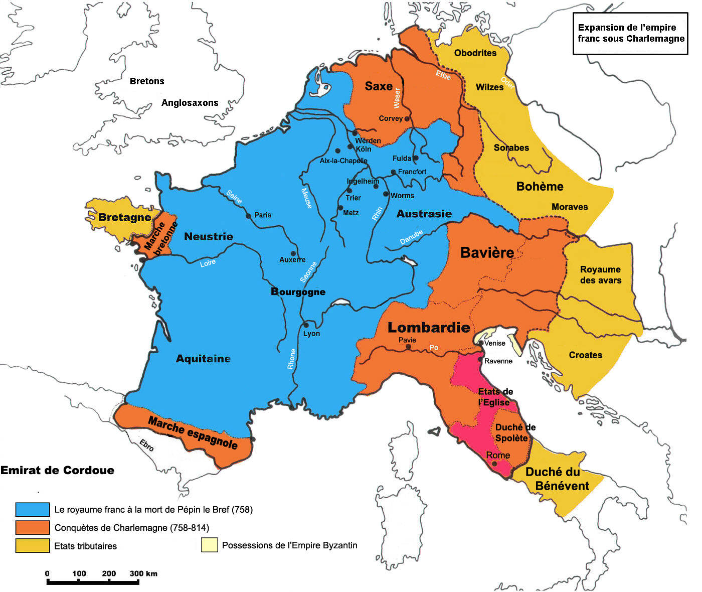 D Couvrez Comment Tait Organis L Empire De Charlemagne MOMES Net   Carte De L Extension De L Empire Carolingien Sous Charlemagne 