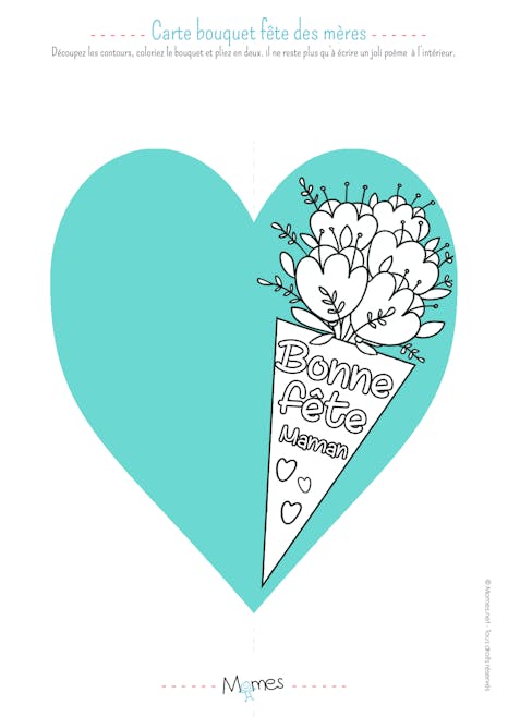 Carte Fete Des Meres Cœur A Imprimer Momes Net Carte Fete Des Meres Cœur A Imprimer Momes Net