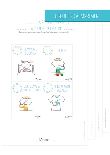 Cartes Routines Du Matin Et Du Soir Momes Net Cartes Routines Du Matin Et Du Soir Momes Net