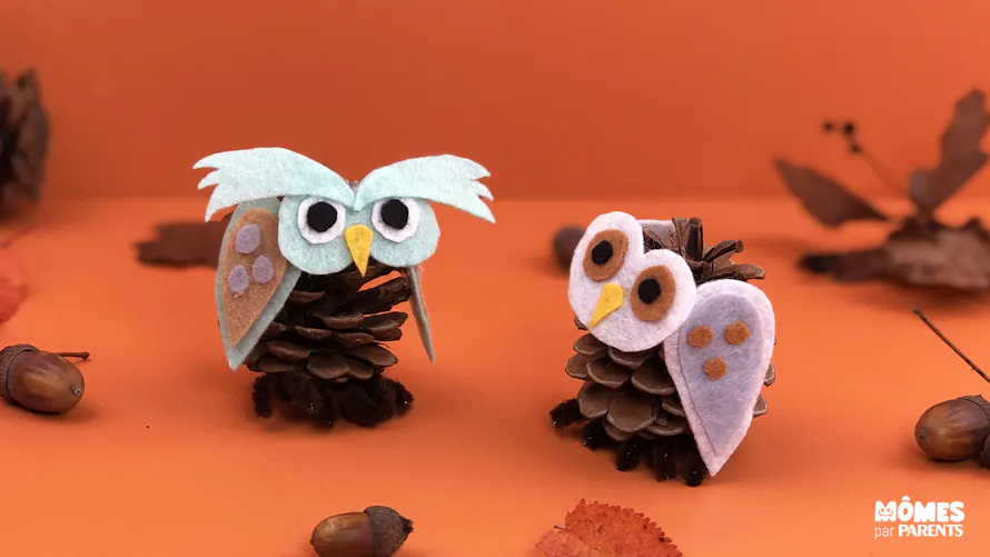 Chouettes en pommes de pin | MOMES
