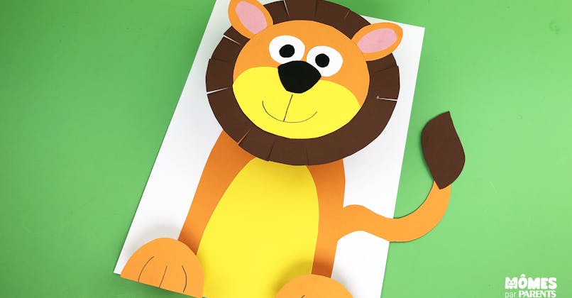 Lion 3D en papier