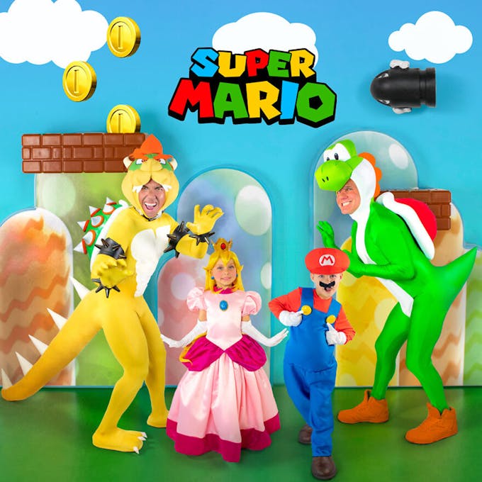 famille championne de déguisements d'Halloween Super Mario