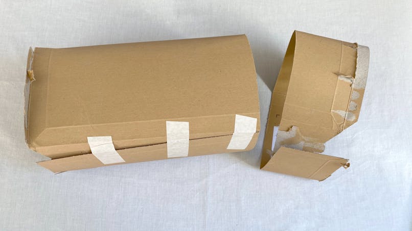 Couper ¼ du carton