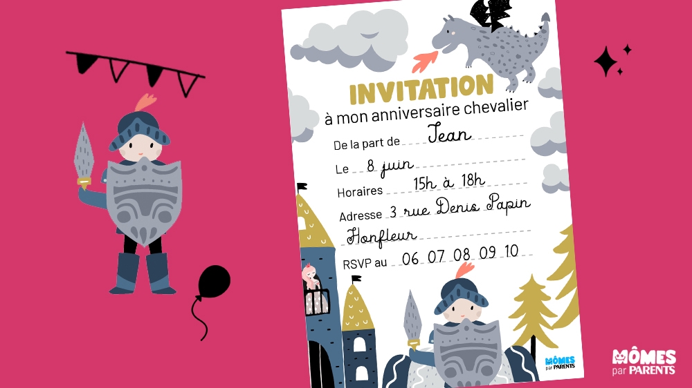 Carte D Anniversaire Chevalier Momes Net