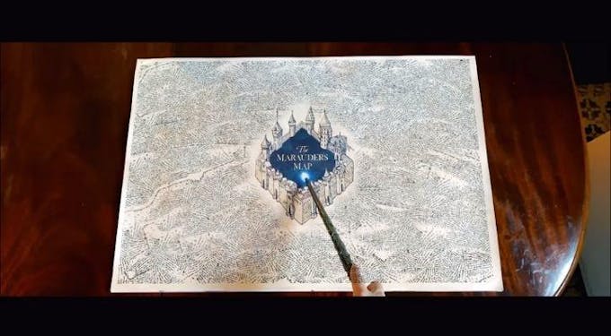 carte du maraudeur Harry Potter réalité augmentée
