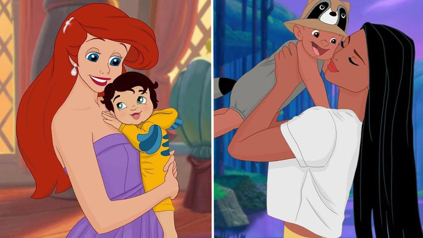 Les princesses Disney devenues mamans par Oksana Pashchenko