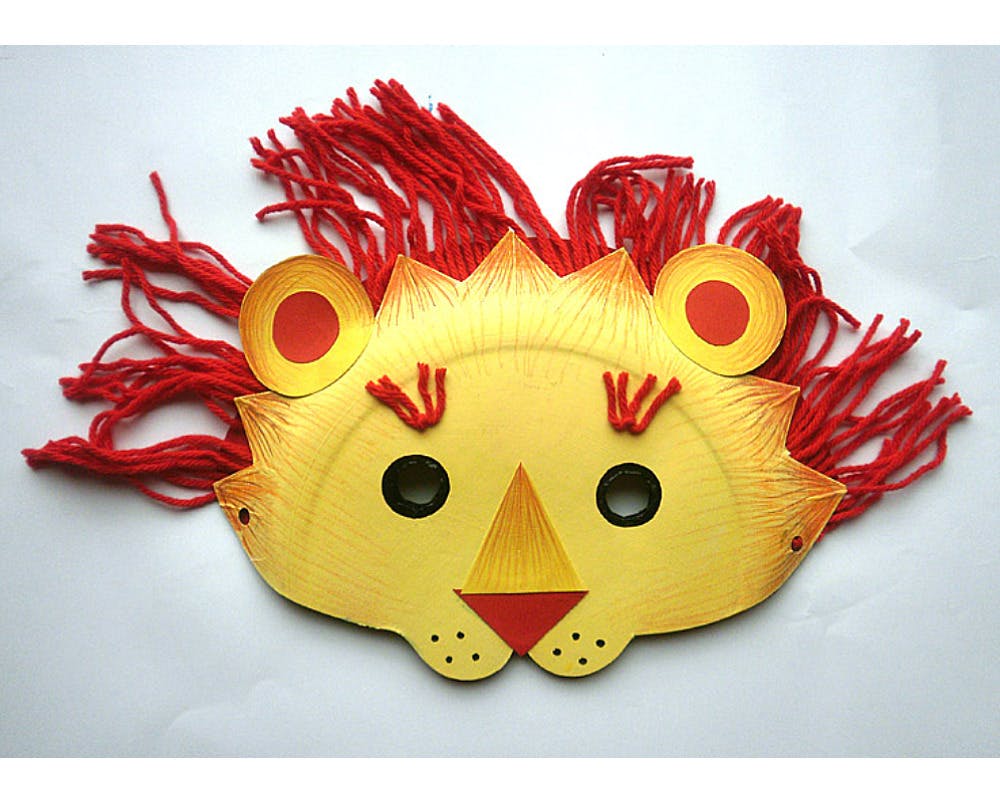 Un masque de lion de style asiatique