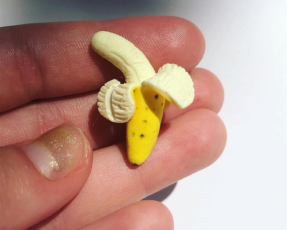 mini banane en Fimo