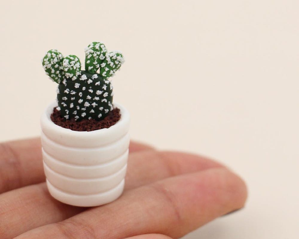  petit cactus en pâte Fimo
