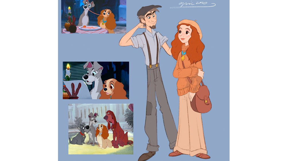 Alex Pick imagine les animaux des films Disney en humains | MOMES