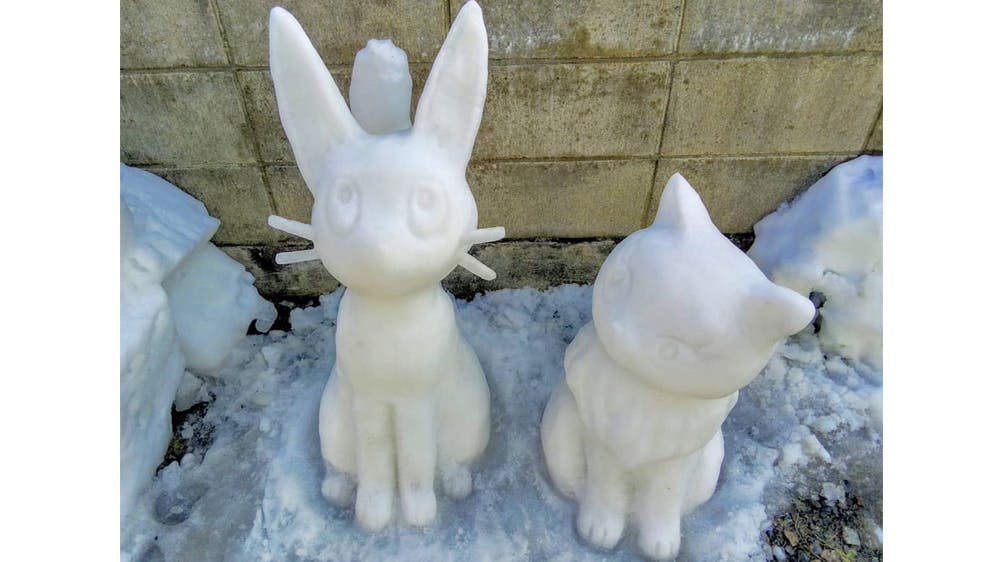 les sculptures de neige de @mokomoko_2015 inspirées de personnages de la pop culture