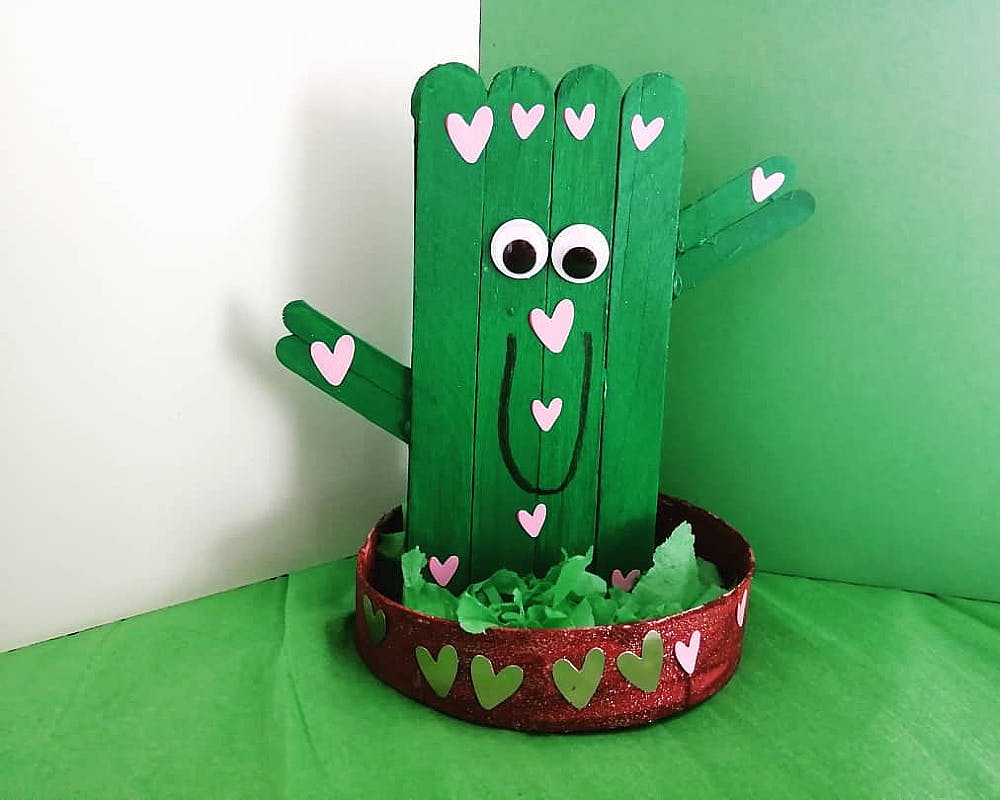 cactus fait avec des bâtonnets
