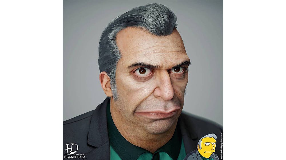 Portraits en 3D de personnages célèbres par Hossein Diba