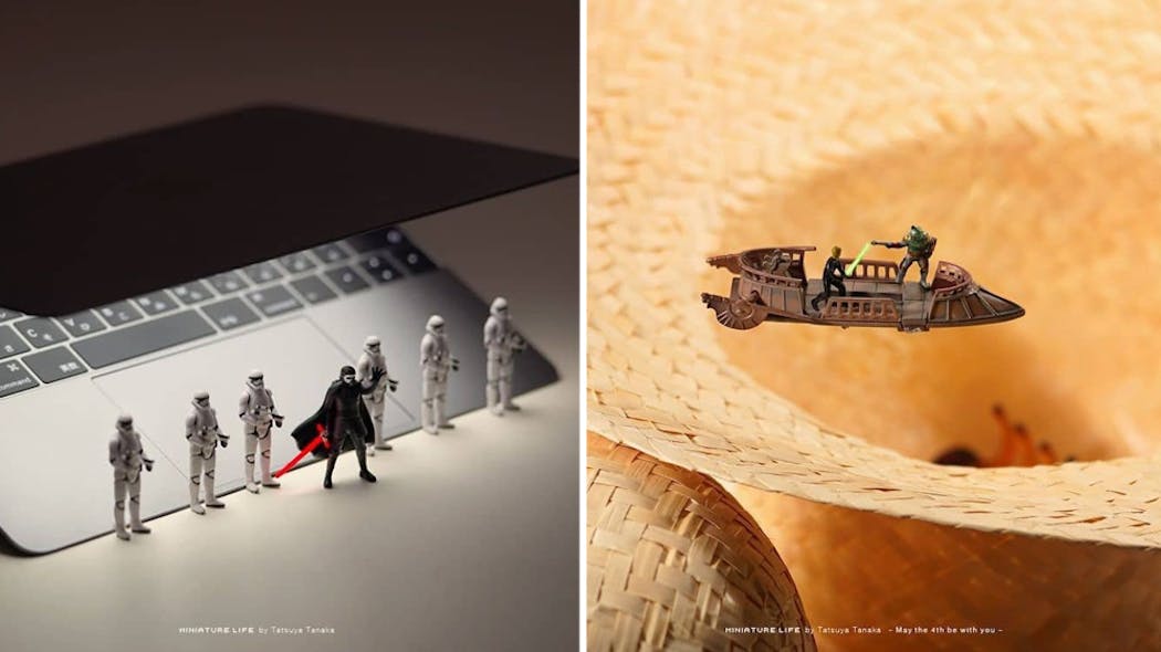 Star Wars en miniature avec des objets du quotidien, à voir absolument
