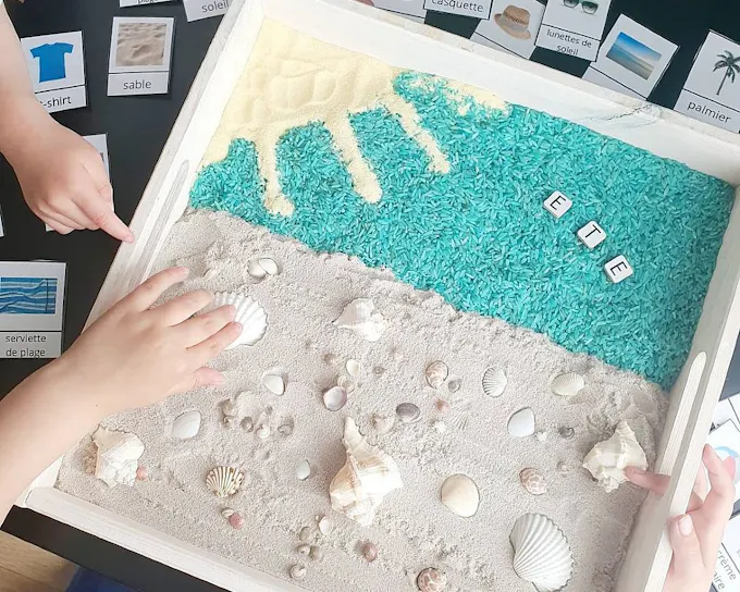 Play Tray – Table D’Activités Sensorielles Enfant 2-en-1 Intérieur/Extérieur – Jeu D’Eau, Sable, Peinture & Pâtisserie