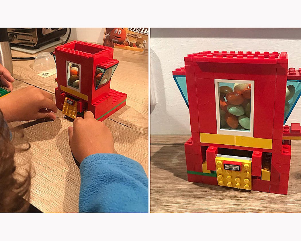 Kit de blocs de construction porte-clés Little un.com pour enfants, jouets  en briques, 2x4