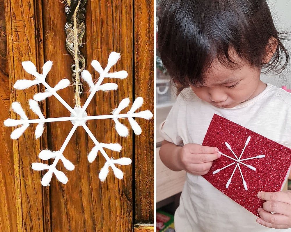 Flocon De Neige En Papier Facile Maternelle 20 flocons de neige à fabriquer avec les enfants pour Noël | MOMES