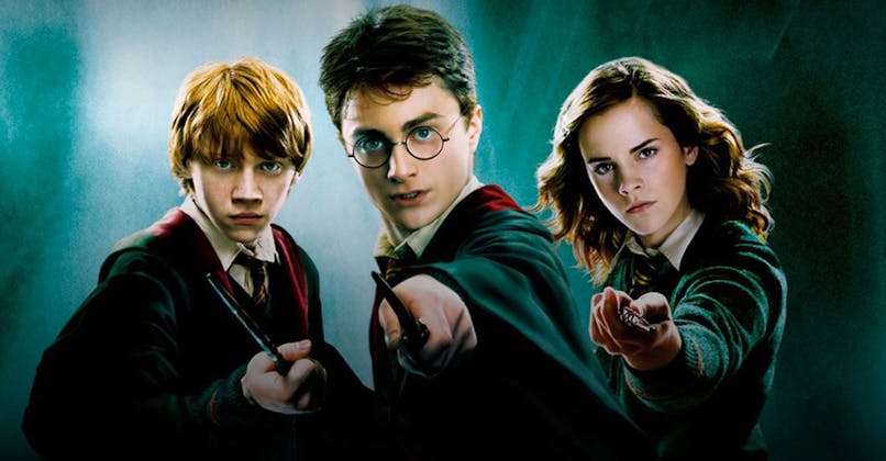Harry Potter et ses amis Ron et Hermione