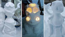 Les personnages de la pop culture version sculptures sur neige