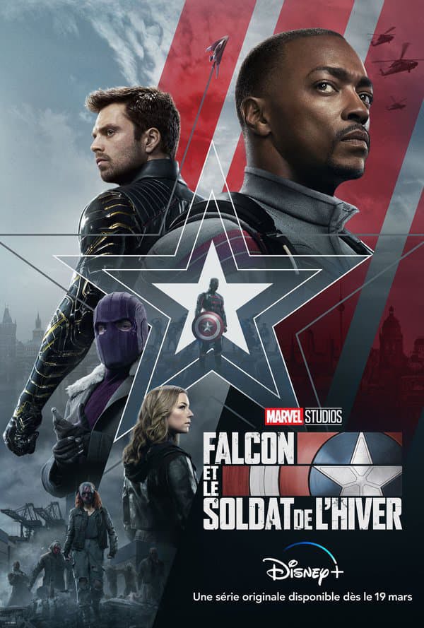 falcon et le soldat de l'hiver série Marvel Disney+ affiche