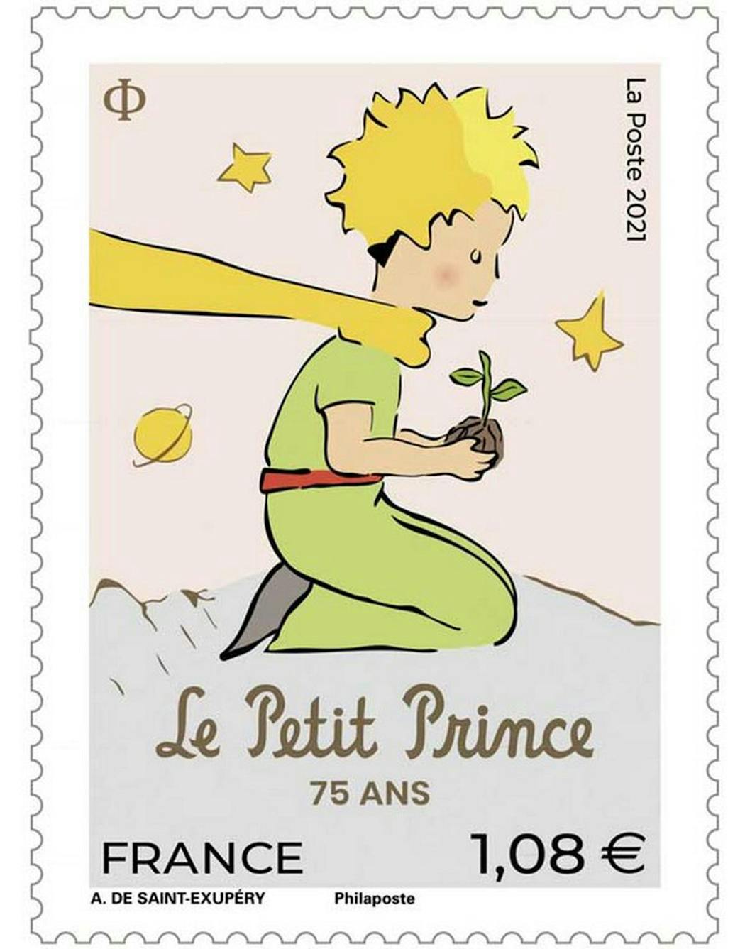 timbre Le Poste 75 ans Le Petit Prince