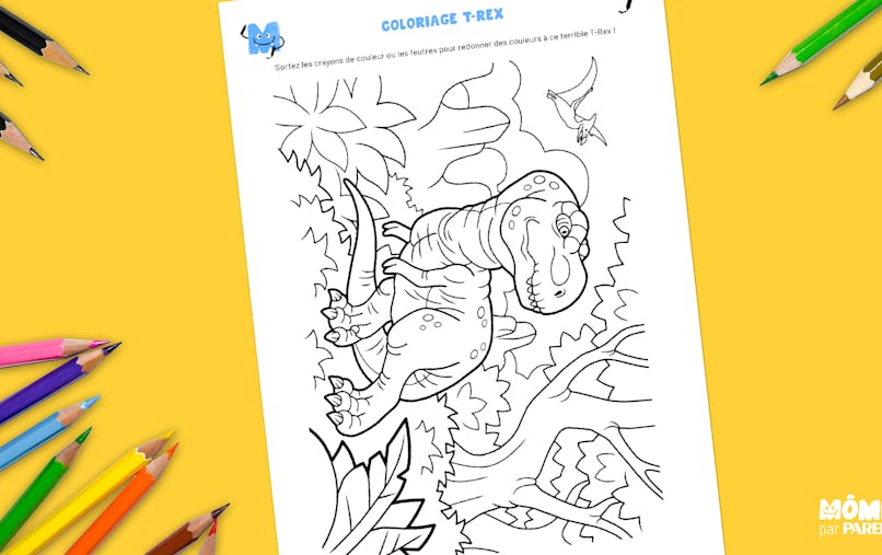 Coloriage T-Rex à imprimer