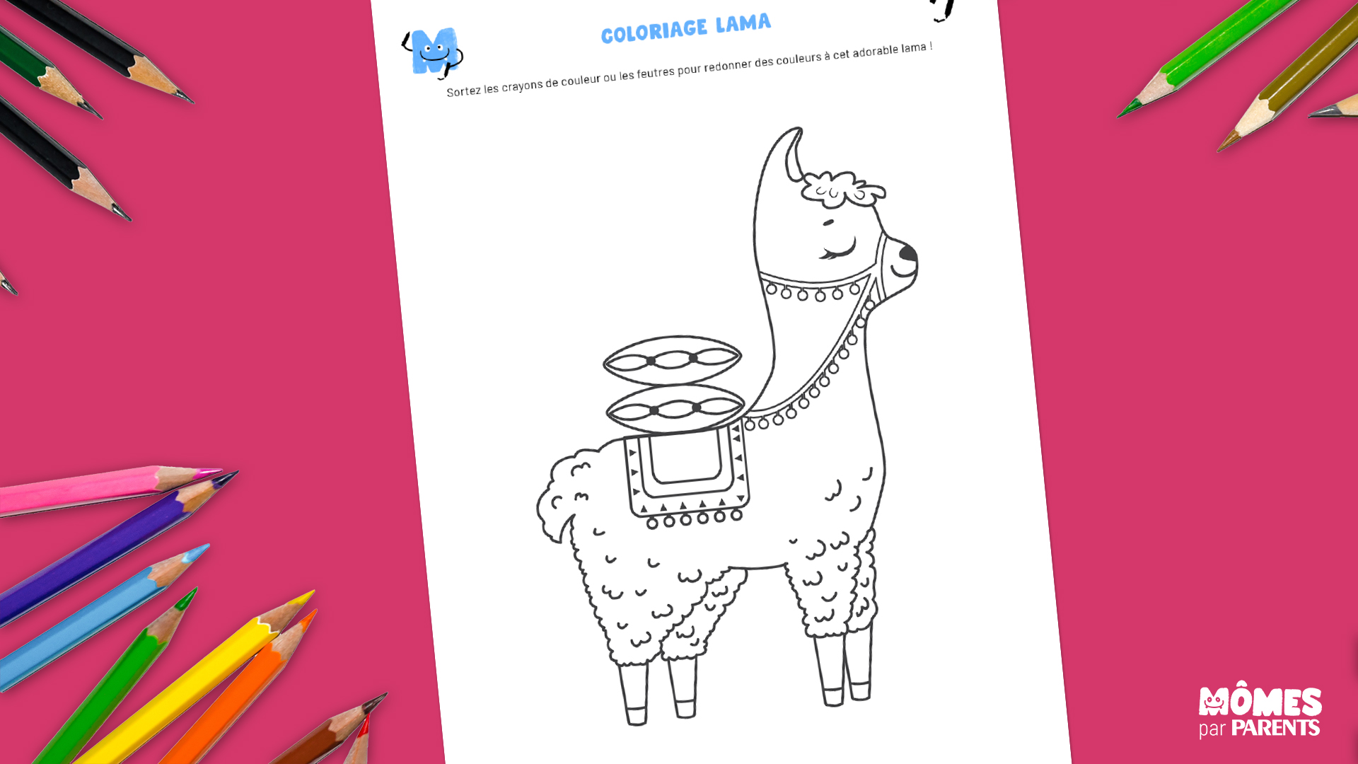 Coloriage Lama Gratuit A Imprimer Momes Net