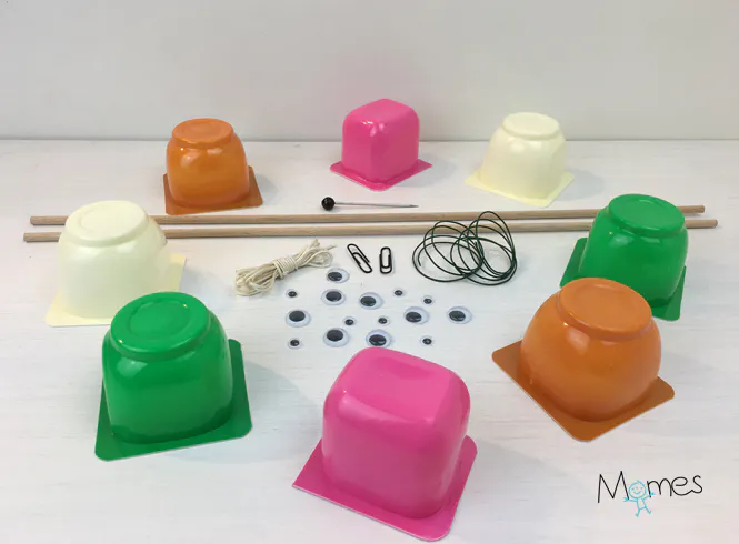 regrouper le matériel pour fabriquer le jouet pêche à la ligne