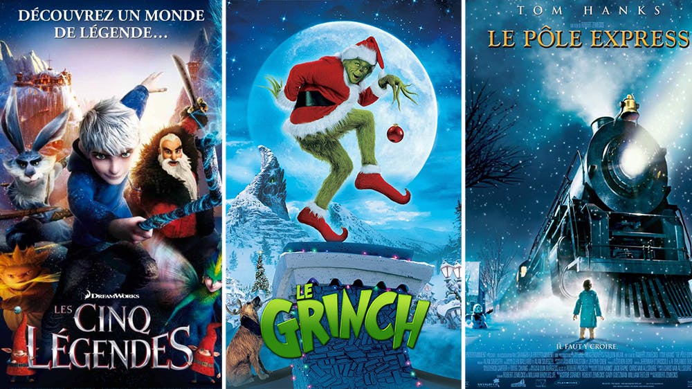 Netflix films de Noël Les cinq Legendes Le Grinch Le Pôle Express
