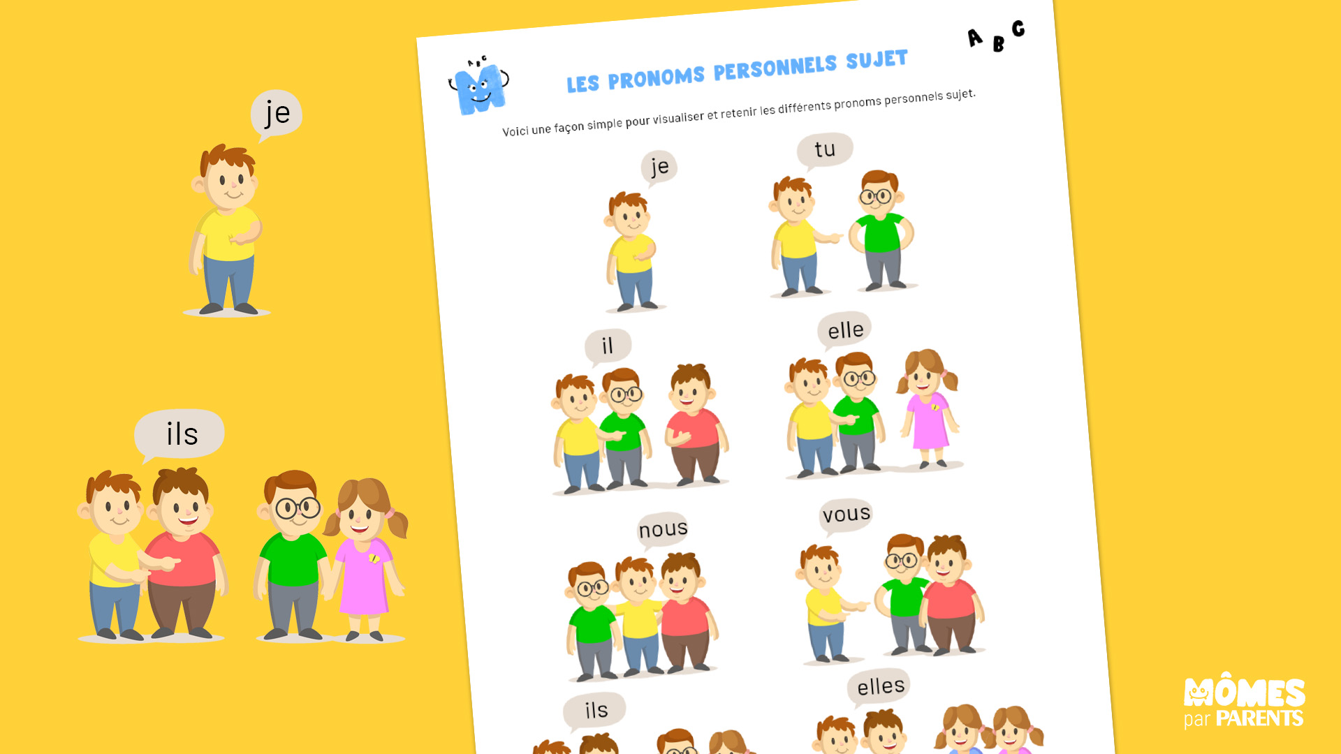 Fiche à Imprimer - Les Pronoms Personnels Sujet | MOMES