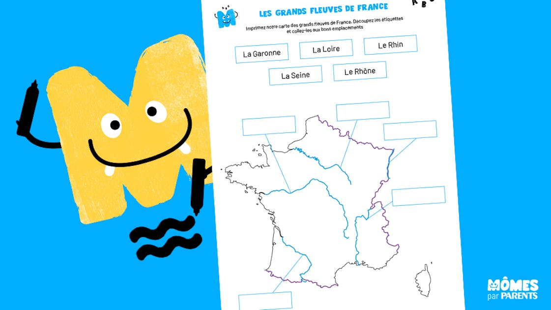Exercice apprendre à situer les grands fleuves de France MOMES Exercice apprendre à situer les grands fleuves de France MOMES