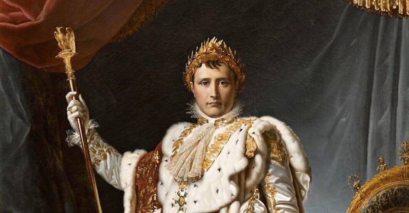 Napoléon Ier en costume de sacre avec couronne