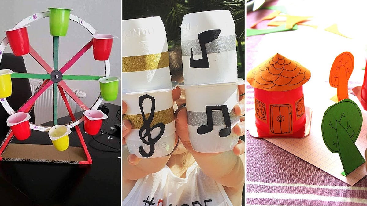 18 bricolages avec des pots de yaourt et de confiture