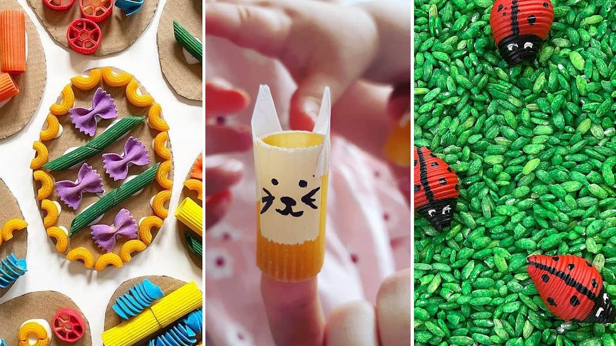 14 bricolages pour enfants avec des pâtes alimentaires