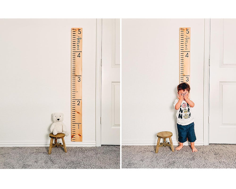 Une toise pour mesurer la taille des bambins