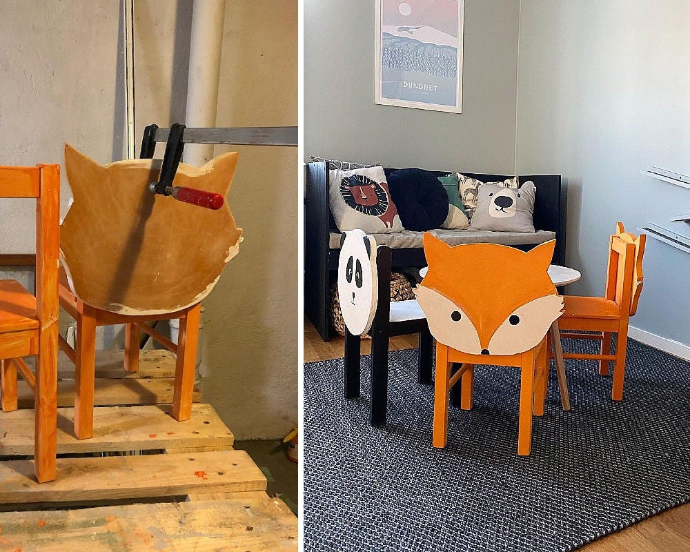 Des sièges « tête de renard » pour les enfants