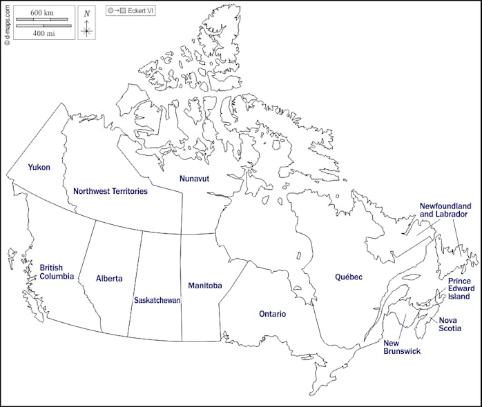 Télécharger la carte du Canada