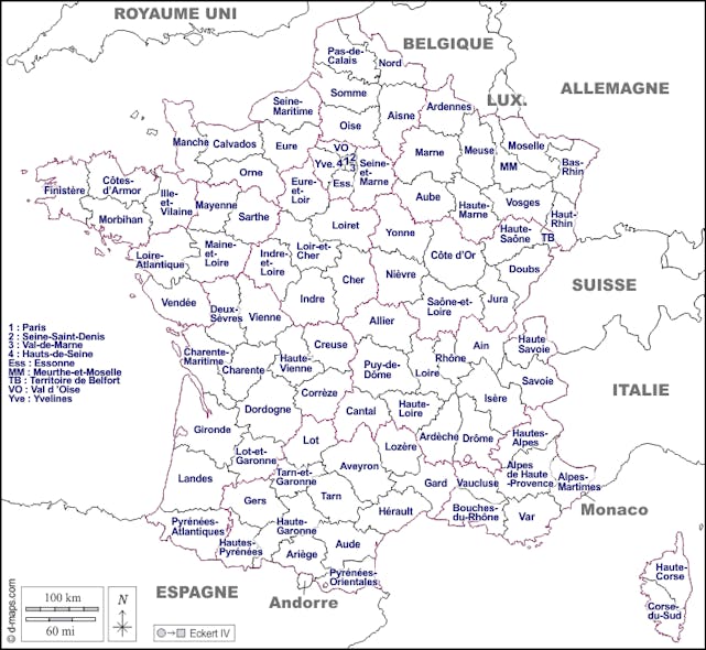 Télécharger la carte de la France
