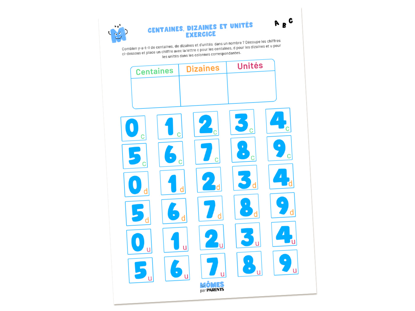 Exercices dizaines unités cp pdf | MOMES