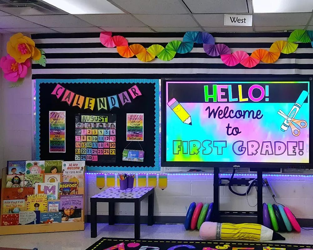 Une salle de classe ultra colorée
