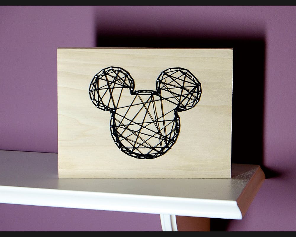 Mickey version string art