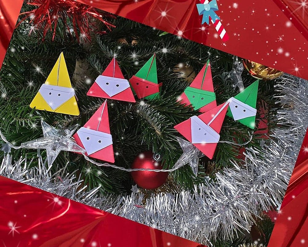 Un Père Noël façon origami