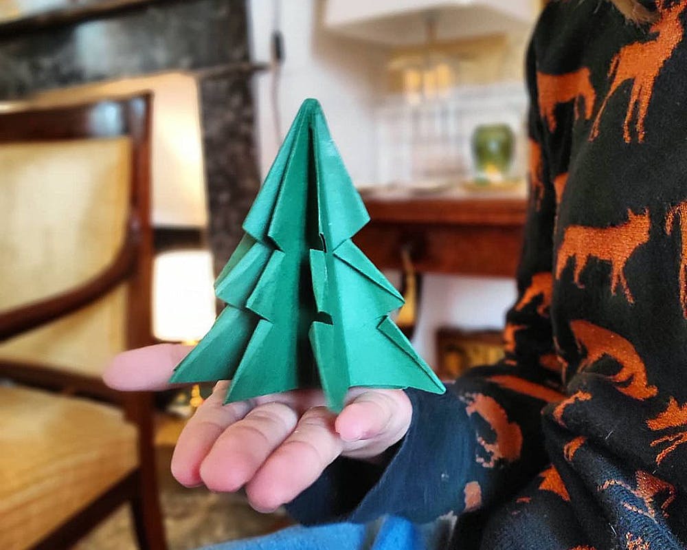 Un sapin de Noël version origami