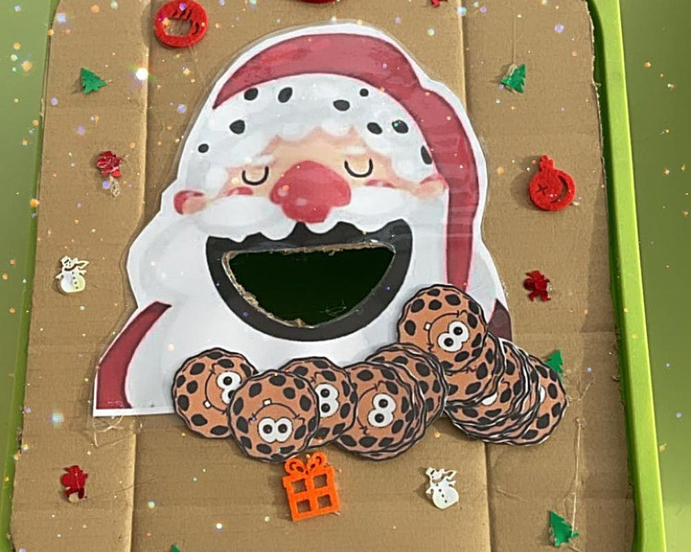 Un Père Noël gourmand, amateur de cookies