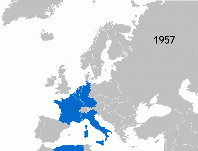 Carte de l'Union européenne en évolution