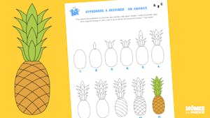 Apprendre à dessiner : un ananas