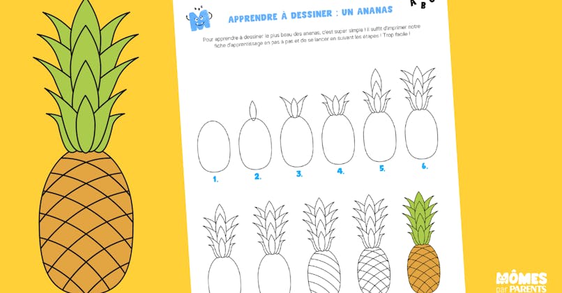 Apprendre à dessiner un ananas