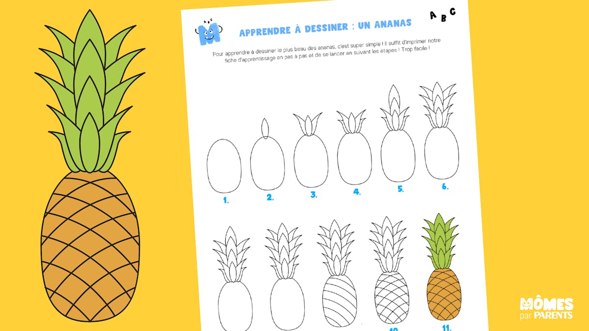 Apprendre à dessiner un ananas