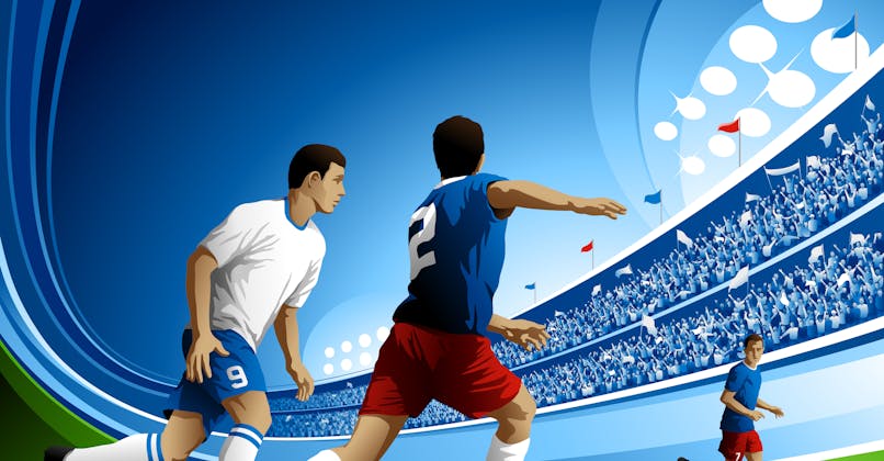 Illustration d'un match de football