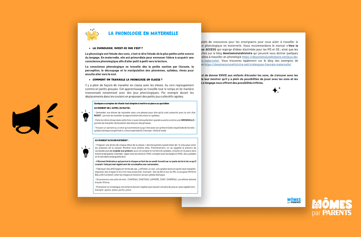 La Phonologie En Maternelle Momes